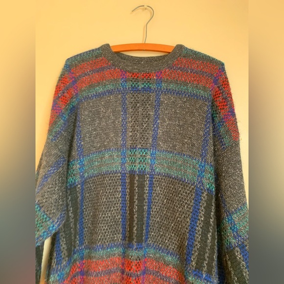 Jantzen Made In USA Grandpa Crewneck Sweater Multicolor Size large oversized - Picture 4 of 6